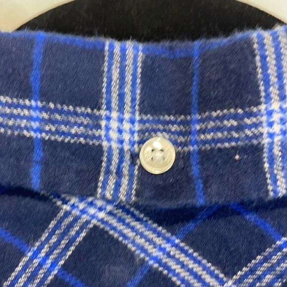 Ben Sherman Men’s Window Pane Plaid Shirt Button Up Long Sleeve Dark Blue  2XL - Picture 6 of 12